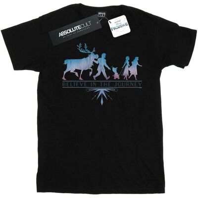 Disney Koszulka Damska / Damska Frozen 2 Believe In The Journey Silhouette Cotton Boyfriend T-Shirt (XXXXXS / Czarny) Disney Koszulka Damska / Damska Frozen 2 Believe In The Journey Silhouette Cotton Boyfriend T-Shirt (XXXXXS / Czarny)