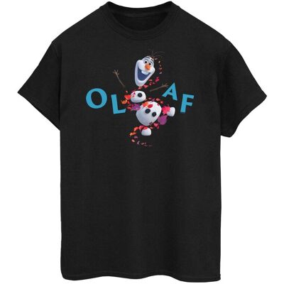 Disney Koszulka Damska / Damska Frozen 2 Olaf Leaf Jump Cotton Boyfriend T-Shirt (L / Czarny) Disney Koszulka Damska / Damska Frozen 2 Olaf Leaf Jump Cotton Boyfriend T-Shirt (L / Czarny)