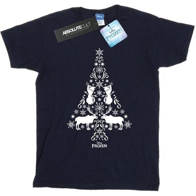 Disney Koszulka Damska / Damska Frozen Christmas Tree Cotton Boyfriend T-Shirt (3XL / Granatowy) Disney Koszulka Damska / Damska Frozen Christmas Tree Cotton Boyfriend T-Shirt (3XL / Granatowy)