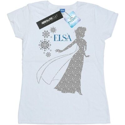 Disney Koszulka Damska / Damska Frozen Elsa Christmas Silhouette Cotton T-Shirt (M / Ciepły Biały) Disney Koszulka Damska / Damska Frozen Elsa Christmas Silhouette Cotton T-Shirt (M / Ciepły Biały)