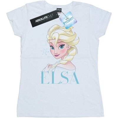 Disney Koszulka Damska / Damska Frozen Elsa Snowflake Portrait Cotton T-Shirt (S (52-55 Cm) / Ciepły Biały) Disney Koszulka Damska / Damska Frozen Elsa Snowflake Portrait Cotton T-Shirt (S (52-55 Cm) / Ciepły Biały)