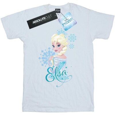 Disney Koszulka Damska / Damska Frozen Elsa Snowflakes Cotton Boyfriend T-Shirt (S (52-55 Cm) / Ciepły Biały) Disney Koszulka Damska / Damska Frozen Elsa Snowflakes Cotton Boyfriend T-Shirt (S (52-55 Cm) / Ciepły Biały)