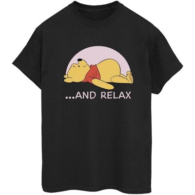 Disney Koszulka Damska / Damska Kubuś Puchatek Relax Cotton Boyfriend T-Shirt (3XL / Czarny) Disney Koszulka Damska / Damska Kubuś Puchatek Relax Cotton Boyfriend T-Shirt (3XL / Czarny)