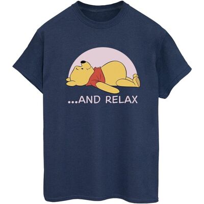Disney Koszulka Damska / Damska Kubuś Puchatek Relax Cotton Boyfriend T-Shirt (XXXXS / Granatowy) Disney Koszulka Damska / Damska Kubuś Puchatek Relax Cotton Boyfriend T-Shirt (XXXXS / Granatowy)