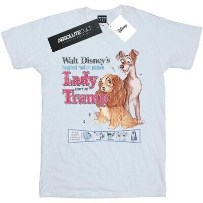Disney Koszulka Damska / Damska Lady And The Tramp Distressed Classic Poster Cotton Boyfriend T-Shirt (XXXXXS / Ciepły Biały) Disney Koszulka Damska / Damska Lady And The Tramp Distressed Classic Poster Cotton Boyfriend T-Shirt (XXXXXS / Ciepły Biały)