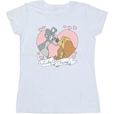 Disney Koszulka Damska / Damska Lady And The Tramp Love Cotton T-Shirt (M / Ciepły Biały) Disney Koszulka Damska / Damska Lady And The Tramp Love Cotton T-Shirt (M / Ciepły Biały)