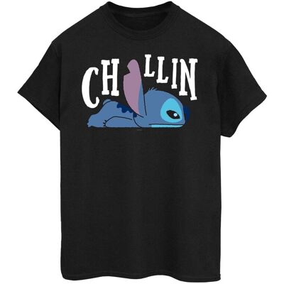 Disney Koszulka Damska / Damska Lilo And Stitch Chillin Cotton Boyfriend T-Shirt (L / Czarny) Disney Koszulka Damska / Damska Lilo And Stitch Chillin Cotton Boyfriend T-Shirt (L / Czarny)