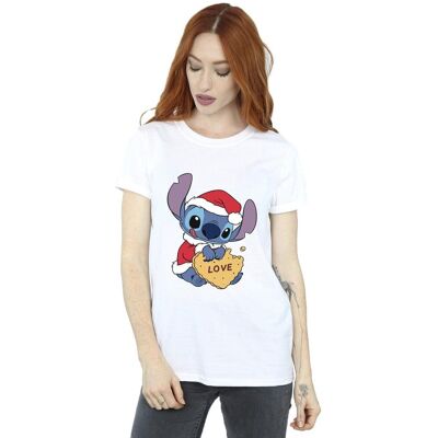 Disney Koszulka Damska / Damska Lilo And Stitch Christmas Love Biscuit Cotton Boyfriend T-Shirt (S (52-55 Cm) / Ciepły Biały) Disney Koszulka Damska / Damska Lilo And Stitch Christmas Love Biscuit Cotton Boyfriend T-Shirt (S (52-55 Cm) / Ciepły Biały)