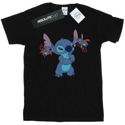 Disney Koszulka Damska / Damska Lilo And Stitch Little Devils Cotton Boyfriend T-Shirt (3XL / Czarny) Disney Koszulka Damska / Damska Lilo And Stitch Little Devils Cotton Boyfriend T-Shirt (3XL / Czarny)