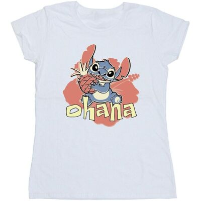 Disney Koszulka Damska / Damska Lilo And Stitch Ohana Pineapple Cotton T-Shirt (M / Ciepły Biały) Disney Koszulka Damska / Damska Lilo And Stitch Ohana Pineapple Cotton T-Shirt (M / Ciepły Biały)