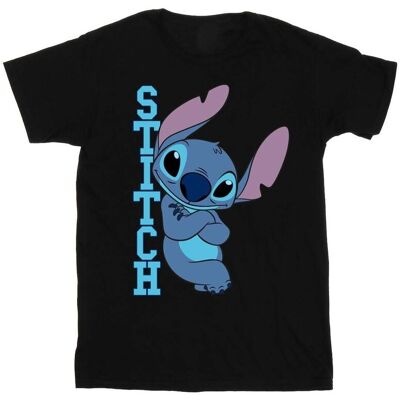 Disney Koszulka Damska / Damska Lilo And Stitch Pozing Cotton Boyfriend T-Shirt (3XL / Czarny) Disney Koszulka Damska / Damska Lilo And Stitch Pozing Cotton Boyfriend T-Shirt (3XL / Czarny)