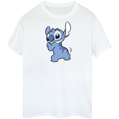 Disney Koszulka Damska / Damska Lilo And Stitch Z Nadrukiem Na Piersi Z Tyłu Bawełniana Koszulka Chłopięca (S (52-55 Cm) / Ciepły Biały) Disney Koszulka Damska / Damska Lilo And Stitch Z Nadrukiem Na Piersi Z Tyłu Bawełniana Koszulka Chłopięca (S (52-55 Cm) / Ciepły Biały)