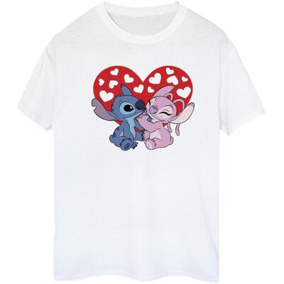 Disney Koszulka Damska / Damska Lilo & Stitch Hearts Cotton Boyfriend T-Shirt (S (52-55 Cm) / Ciepły Biały) Disney Koszulka Damska / Damska Lilo & Stitch Hearts Cotton Boyfriend T-Shirt (S (52-55 Cm) / Ciepły Biały)