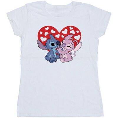 Disney Koszulka Damska / Damska Lilo & Stitch Hearts Cotton T-Shirt (XXL (193cm) / Ciepły Biały) Disney Koszulka Damska / Damska Lilo & Stitch Hearts Cotton T-Shirt (XXL (193cm) / Ciepły Biały)