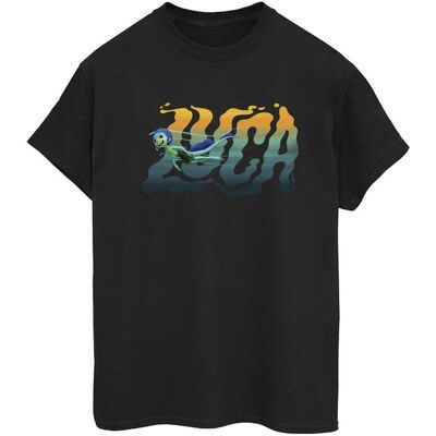 Disney Koszulka Damska/ Damska Luca Swim Cotton Boyfriend T-Shirt (3XL / Czarny) Disney Koszulka Damska/ Damska Luca Swim Cotton Boyfriend T-Shirt (3XL / Czarny)