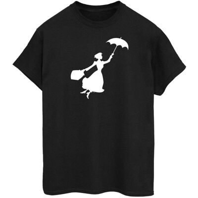 Disney Koszulka Damska / Damska Mary Poppins Flying Silhouette Cotton Boyfriend T-Shirt (S (52-55 Cm) / Czarny) Disney Koszulka Damska / Damska Mary Poppins Flying Silhouette Cotton Boyfriend T-Shirt (S (52-55 Cm) / Czarny)