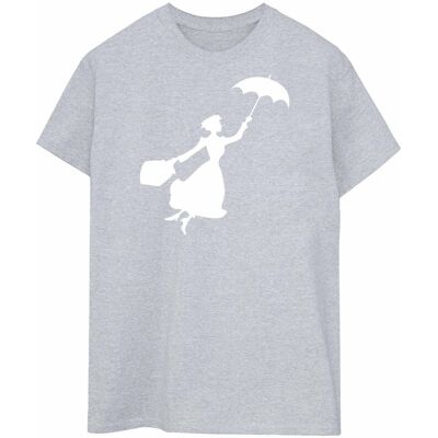 Disney Koszulka Damska / Damska Mary Poppins Flying Silhouette Cotton Boyfriend T-Shirt (S (52-55 Cm) / Jasnoszary) Disney Koszulka Damska / Damska Mary Poppins Flying Silhouette Cotton Boyfriend T-Shirt (S (52-55 Cm) / Jasnoszary)