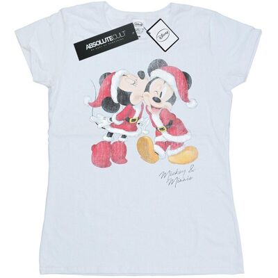 Disney Koszulka Damska / Damska Mickey I Minnie Christmas Kiss Cotton T-Shirt (XL 8,5-9 / Ciepły Biały) Disney Koszulka Damska / Damska Mickey I Minnie Christmas Kiss Cotton T-Shirt (XL 8,5-9 / Ciepły Biały)