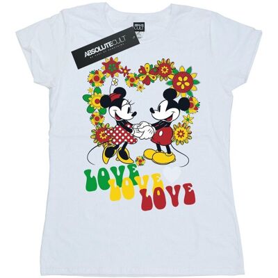 Disney Koszulka Damska / Damska Mickey I Minnie Mouse Hippie Love Cotton T-Shirt (XL 8,5-9 / Ciepły Biały) Disney Koszulka Damska / Damska Mickey I Minnie Mouse Hippie Love Cotton T-Shirt (XL 8,5-9 / Ciepły Biały)