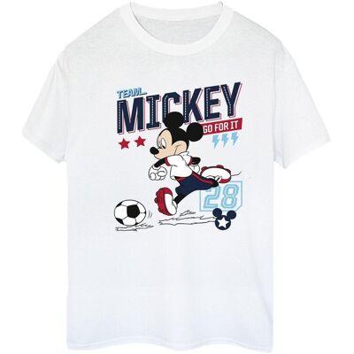 Disney Koszulka Damska / Damska Mickey Mouse Team Mickey Football Cotton Boyfriend T-Shirt (S (52-55 Cm) / Ciepły Biały) Disney Koszulka Damska / Damska Mickey Mouse Team Mickey Football Cotton Boyfriend T-Shirt (S (52-55 Cm) / Ciepły Biały)