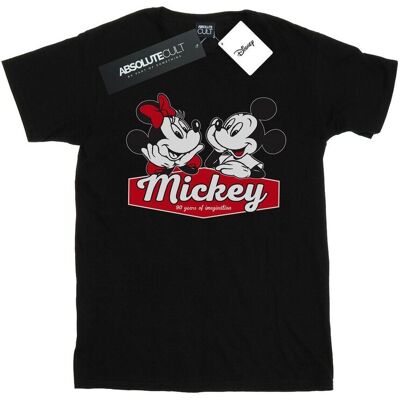 Disney Koszulka Damska/ Damska Mickie And Minnie 90 Years Cotton Boyfriend T-Shirt (3XL / Czarny) Disney Koszulka Damska/ Damska Mickie And Minnie 90 Years Cotton Boyfriend T-Shirt (3XL / Czarny)