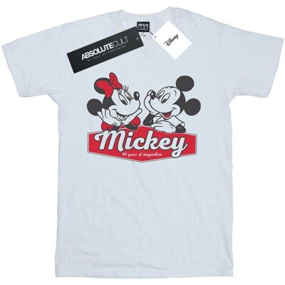 Disney Koszulka Damska/ Damska Mickie And Minnie 90 Years Cotton Boyfriend T-Shirt (XXXXS / Ciepły Biały) Disney Koszulka Damska/ Damska Mickie And Minnie 90 Years Cotton Boyfriend T-Shirt (XXXXS / Ciepły Biały)