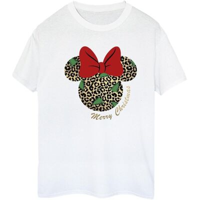 Disney Koszulka Damska / Damska Minnie Mouse Leopard Christmas Cotton Boyfriend T-Shirt (XXXXS / Ciepły Biały) Disney Koszulka Damska / Damska Minnie Mouse Leopard Christmas Cotton Boyfriend T-Shirt (XXXXS / Ciepły Biały)