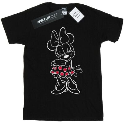 Disney Koszulka Damska / Damska Minnie Mouse Outline Polka Dot Cotton Boyfriend T-Shirt (3XL / Czarny) Disney Koszulka Damska / Damska Minnie Mouse Outline Polka Dot Cotton Boyfriend T-Shirt (3XL / Czarny)