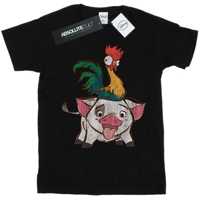 Disney Koszulka Damska / Damska Moana Hei Hei And Pua Cotton Boyfriend T-Shirt (3XL / Czarny) Disney Koszulka Damska / Damska Moana Hei Hei And Pua Cotton Boyfriend T-Shirt (3XL / Czarny)