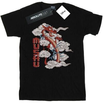 Disney Koszulka Damska/ Damska Mulan Mushu Dragon Cotton Boyfriend T-Shirt (L / Czarny) Disney Koszulka Damska/ Damska Mulan Mushu Dragon Cotton Boyfriend T-Shirt (L / Czarny)