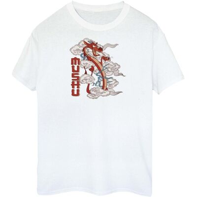 Disney Koszulka Damska/ Damska Mulan Mushu Dragon Cotton Boyfriend T-Shirt (XXXXXS / Ciepły Biały) Disney Koszulka Damska/ Damska Mulan Mushu Dragon Cotton Boyfriend T-Shirt (XXXXXS / Ciepły Biały)