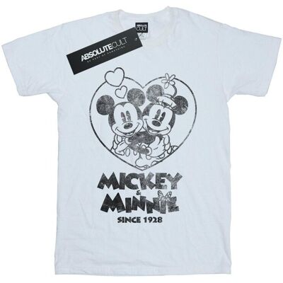Disney Koszulka Damska / Damska Myszka Miki I Minnie Od 1928 R. Bawełniana Koszulka Typu Boyfriend (S (52-55 Cm) / Ciepły Biały) Disney Koszulka Damska / Damska Myszka Miki I Minnie Od 1928 R. Bawełniana Koszulka Typu Boyfriend (S (52-55 Cm) / Ciepły Biały)