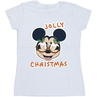 Disney Koszulka Damska / Damska Myszka Miki Jolly Christmas Glasses Cotton T-Shirt (L / Ciepły Biały) Disney Koszulka Damska / Damska Myszka Miki Jolly Christmas Glasses Cotton T-Shirt (L / Ciepły Biały)