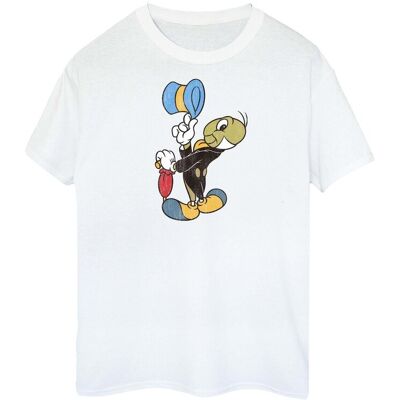 Disney Koszulka Damska / Damska Pinokio Jiminy Cricket Cotton Boyfriend T-Shirt (XXXXS / Ciepły Biały) Disney Koszulka Damska / Damska Pinokio Jiminy Cricket Cotton Boyfriend T-Shirt (XXXXS / Ciepły Biały)