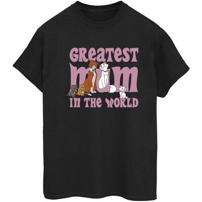 Disney Koszulka Damska / Damska The Aristocats Greatest Mum Cotton Boyfriend T-Shirt (3XL / Czarny) Disney Koszulka Damska / Damska The Aristocats Greatest Mum Cotton Boyfriend T-Shirt (3XL / Czarny)