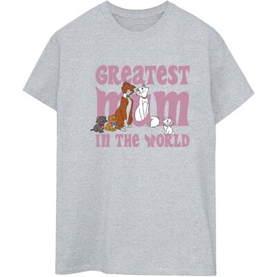 Disney Koszulka Damska / Damska The Aristocats Greatest Mum Cotton Boyfriend T-Shirt (S (52-55 Cm) / Jasnoszary) Disney Koszulka Damska / Damska The Aristocats Greatest Mum Cotton Boyfriend T-Shirt (S (52-55 Cm) / Jasnoszary)