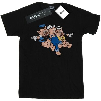 Disney Koszulka Damska / Damska Three Little Pigs Jump Cotton Boyfriend T-Shirt (XXXXS / Czarny) Disney Koszulka Damska / Damska Three Little Pigs Jump Cotton Boyfriend T-Shirt (XXXXS / Czarny)