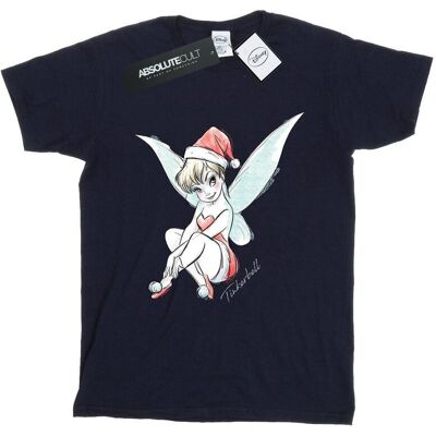 Disney Koszulka Damska / Damska Tinkerbell Christmas Fairy Cotton Boyfriend T-Shirt (3XL / Granatowy) Disney Koszulka Damska / Damska Tinkerbell Christmas Fairy Cotton Boyfriend T-Shirt (3XL / Granatowy)