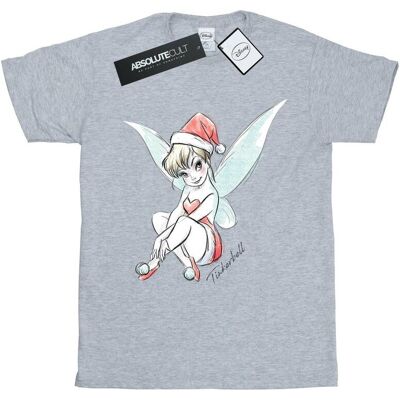 Disney Koszulka Damska / Damska Tinkerbell Christmas Fairy Cotton Boyfriend T-Shirt (S (52-55 Cm) / Jasnoszary) Disney Koszulka Damska / Damska Tinkerbell Christmas Fairy Cotton Boyfriend T-Shirt (S (52-55 Cm) / Jasnoszary)
