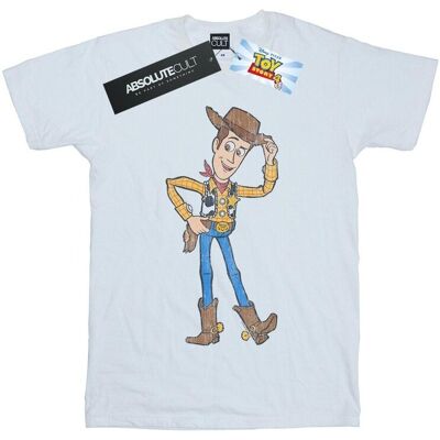 Disney Koszulka Damska / Damska Toy Story 4 Sheriff Woody Pose Cotton Boyfriend T-Shirt (XXXXXS / Ciepły Biały) Disney Koszulka Damska / Damska Toy Story 4 Sheriff Woody Pose Cotton Boyfriend T-Shirt (XXXXXS / Ciepły Biały)
