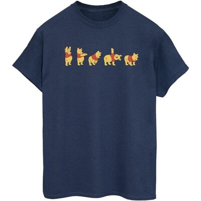 Disney Koszulka Damska / Damska Winnie The Pooh Stretching Cotton Boyfriend T-Shirt (XXXXXS / Granatowy) Disney Koszulka Damska / Damska Winnie The Pooh Stretching Cotton Boyfriend T-Shirt (XXXXXS / Granatowy)