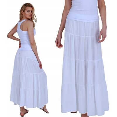 Inny producent Długa spódnica BIAŁA zwiewna Letnia Hiszpanka BOHO Inny producent Długa spódnica BIAŁA zwiewna Letnia Hiszpanka BOHO