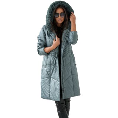 Paker Długi elegancki pikowany płaszcz damski zimowy ocieplany MARIA-50 Paker Długi elegancki pikowany płaszcz damski zimowy ocieplany MARIA-50