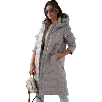 Paker Długi elegancki pikowany płaszcz damski zimowy ocieplany SAMANTA-52 Paker Długi elegancki pikowany płaszcz damski zimowy ocieplany SAMANTA-52