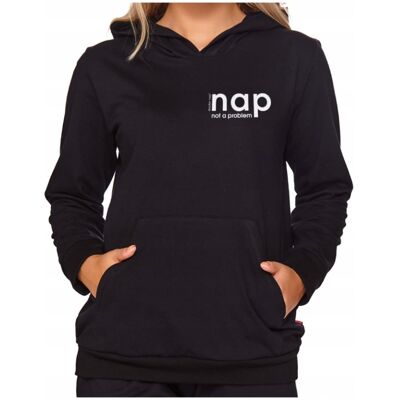 DOCTOR NAP Bluza Damska z Kapturem CZARNA Rozmiar S DOCTOR NAP Bluza Damska z Kapturem CZARNA Rozmiar S