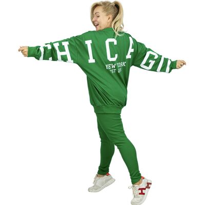 Agrafka Dres damski luźna bluza + prążkowane legginsy CHICAGO Agrafka Dres damski luźna bluza + prążkowane legginsy CHICAGO