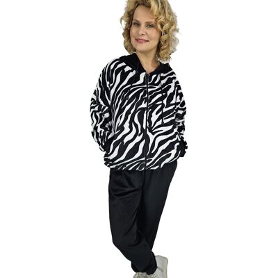 Agrafka Dres spodnie bluza komplet welurowy zebra LEA-L/XL Agrafka Dres spodnie bluza komplet welurowy zebra LEA-L/XL