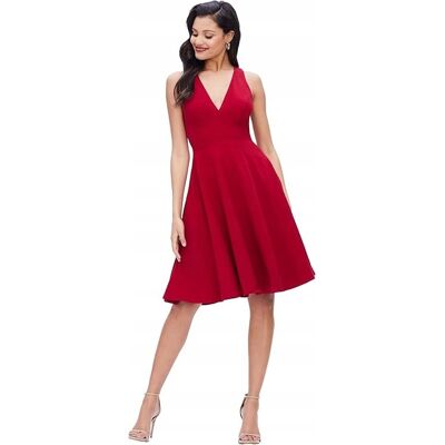 Inny producent DRESS THE POPULATION CZERWONA ROZKLOSZOWANA SUKIENKA BEZ RĘKAWÓW M 16FA Inny producent DRESS THE POPULATION CZERWONA ROZKLOSZOWANA SUKIENKA BEZ RĘKAWÓW M 16FA