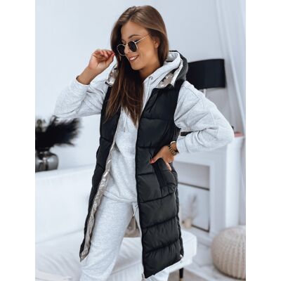 Dwustronna kamizelka damska pikowana MARIET czarna Dstreet TY3161-XL Dwustronna kamizelka damska pikowana MARIET czarna Dstreet TY3161-XL