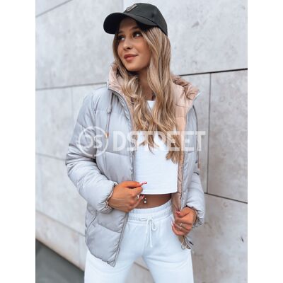 Inny producent Dwustronna puchowa kurtka damska VICTORIA SNUG szara Dstreet TY3696-L Inny producent Dwustronna puchowa kurtka damska VICTORIA SNUG szara Dstreet TY3696-L